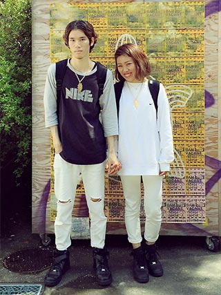 nikeペアＴシャツコーデ2