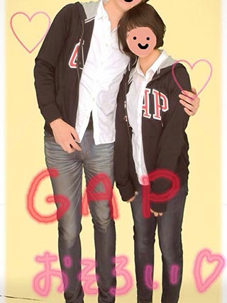 gapパーカーペアルック3