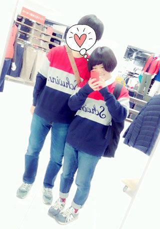 ユニクロトレーナー-ペアルック2