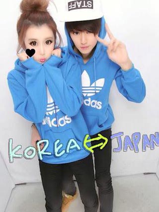 アディダスパーカーペアルック4
