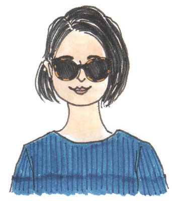 丸顔サングラス2