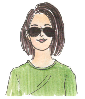 面長サングラス2