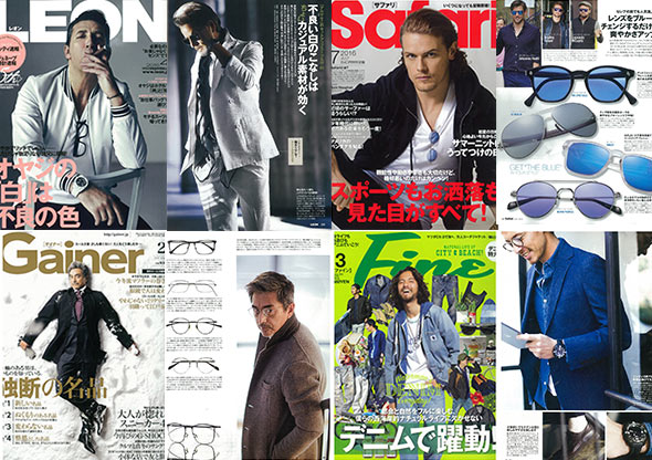 オリバーピープル男性雑誌掲載