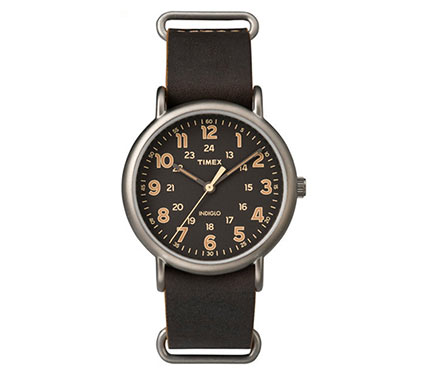 レザーベルト腕時計ブラック3