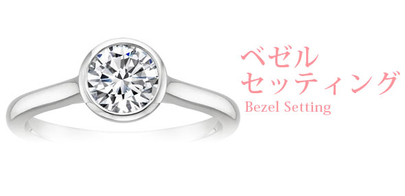 ベゼルセッティング指輪