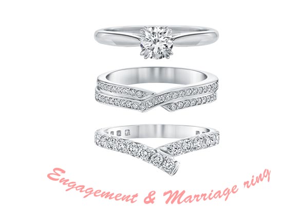 ハリーウィンストン指輪重ねづけ