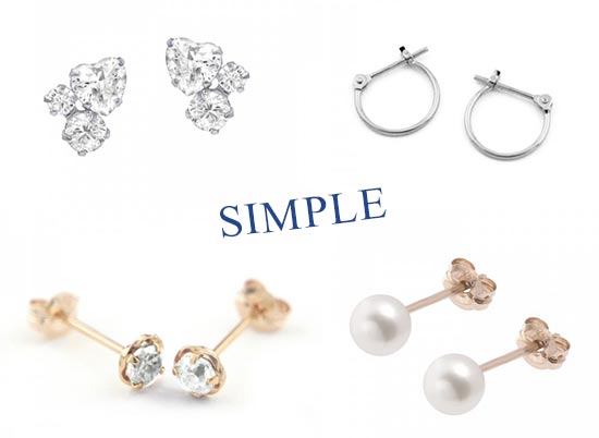 ブルームシンプルピアス