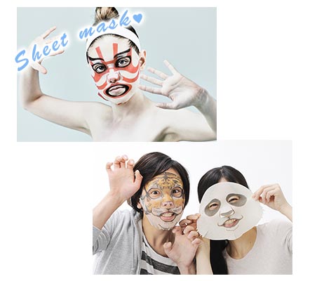 『一心堂本舗』歌舞伎フェイスパック・動物フェイスパック