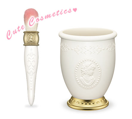 『Les-Merveilleuses-LADUREE』カメオデザインブラシ＆ホルダー