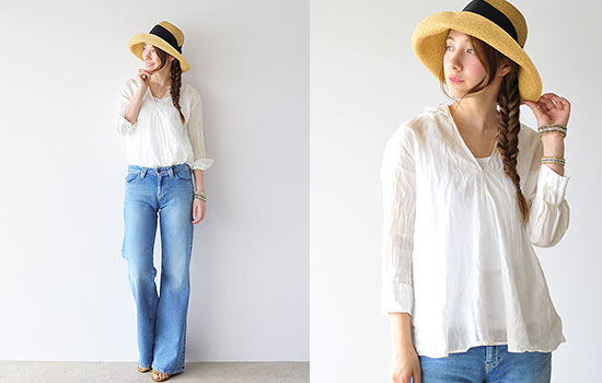 ヤヌーク-スキッパーシャツ