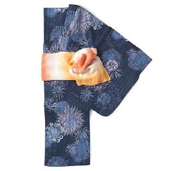 オレンジ系のグラデーション帯