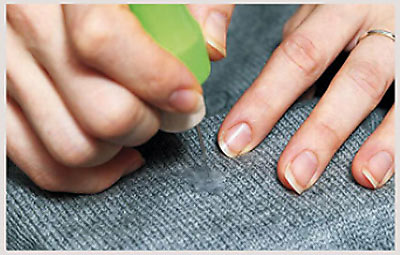 ニットの穴をふさぐ