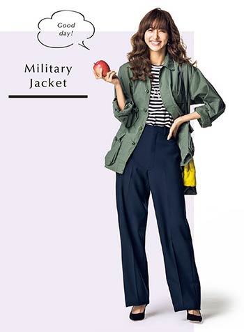 黒×白のボーダーコーデ10