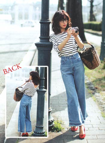 大人ボーダーコーデ01