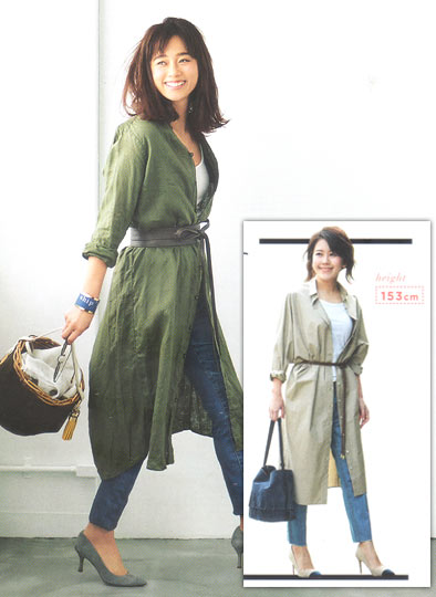 小柄ロングシャツワンピース