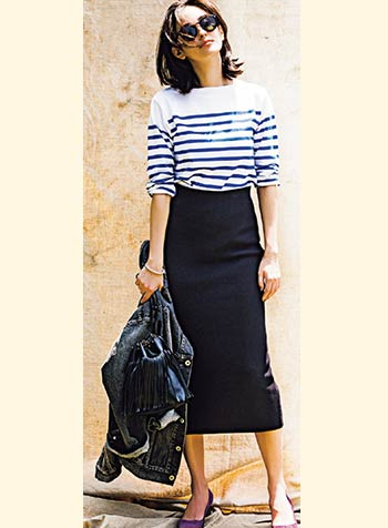 オーシバルのボーダーコーデ1