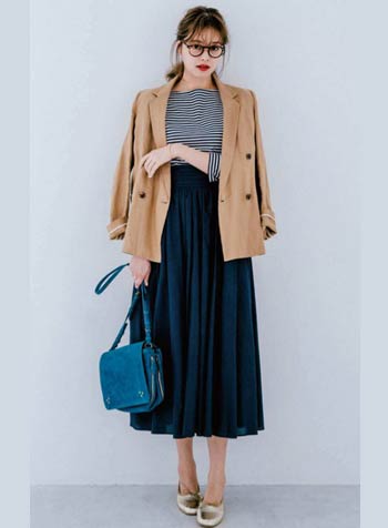 オーシバルのボーダーコーデ2