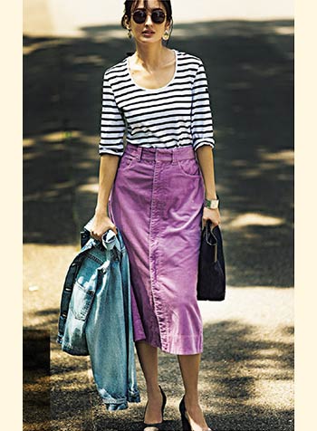 セントジェームスのボーダーコーデ2