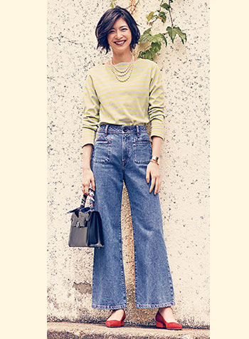 オーシバルのボーダーコーデ3