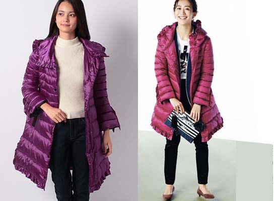 フリルダウンコート