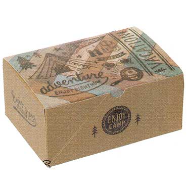 ランチボックスM 3P ウッドスタンプ