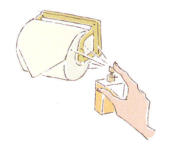香水 トイレットペーパーにつける