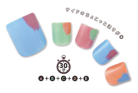 春夏ペディキュア セルフ8