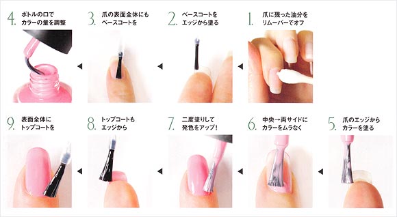 ネイルの塗り方