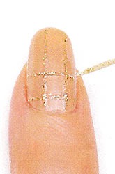 ネイル ラメラインの作り方3