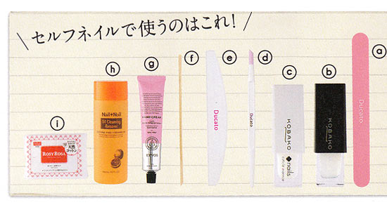 セルフネイルケア道具