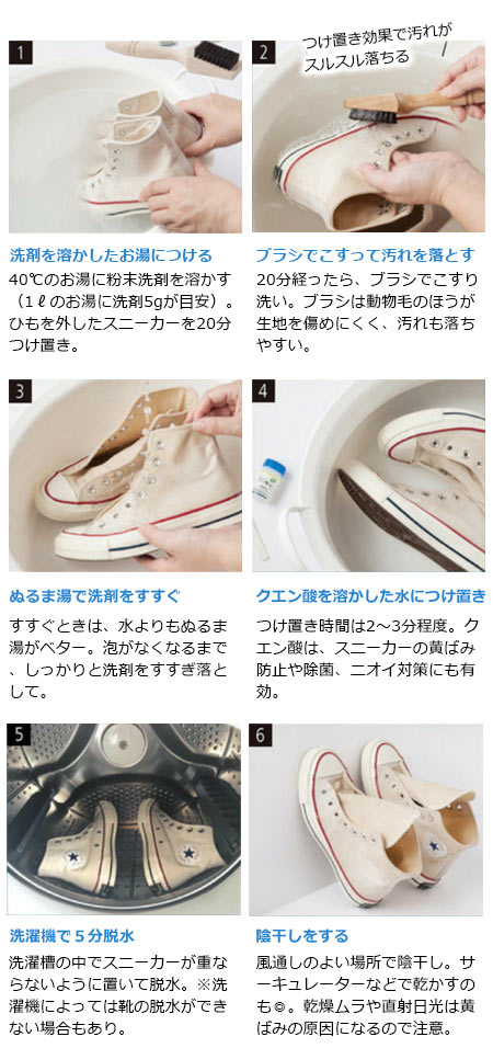 キャンバススニーカー 洗濯