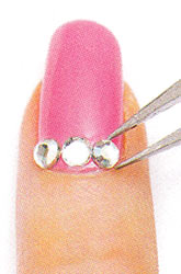 ネイル ストーンのつけ方3