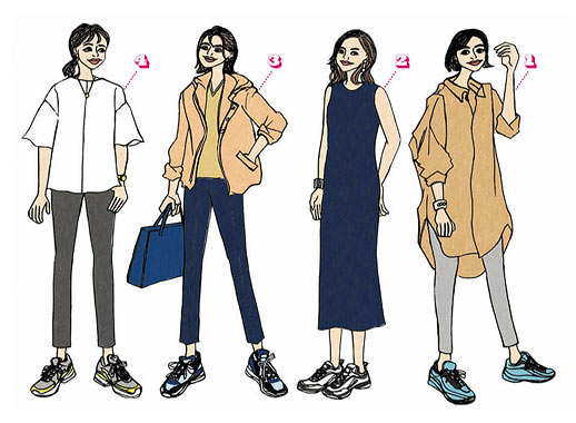 ダッドスニーカー コーデ