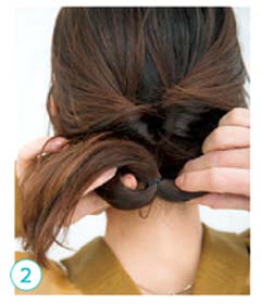 大人キャップ ヘアアレンジ3