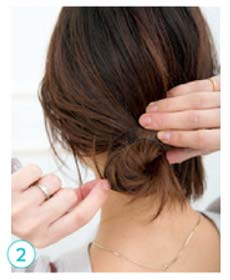 キャップ ヘアアレンジ3