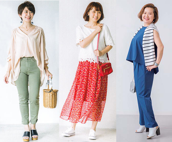 ママ 着痩せコーデ