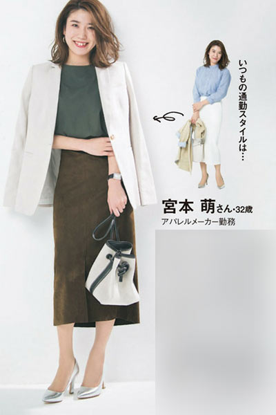 通勤Tシャツコーデ