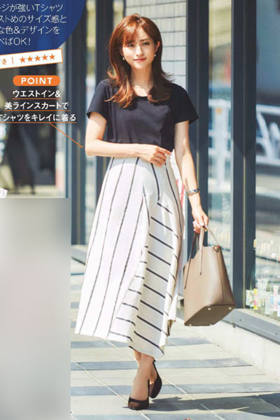 Tシャツ通勤コーデ２