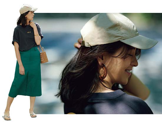 大人キャップコーデ