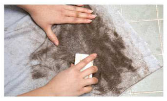 Tシャツ 泥汚れ洗濯2