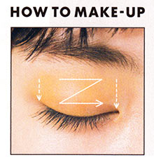 目元に差し色メイク手順