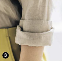 シャツ ロールアップの方法3