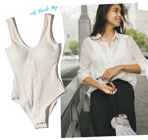 リブタンク　シャツインナー