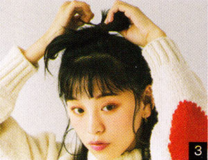 ハーフアップおだんご3