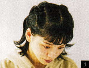 三つ編みハーフUP1