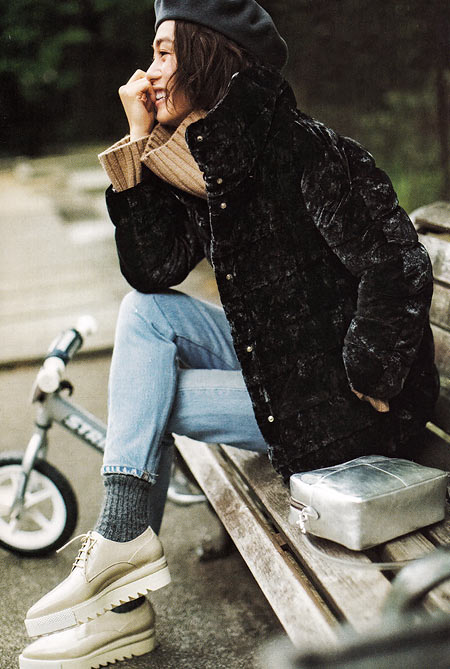 ベロアダウンジャケット