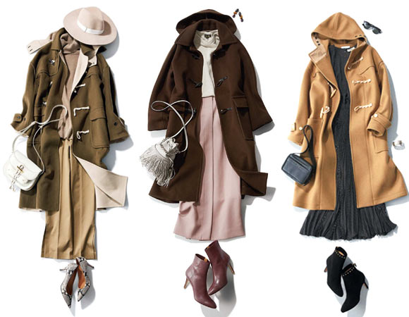 40代 ダッフルコート着こなし