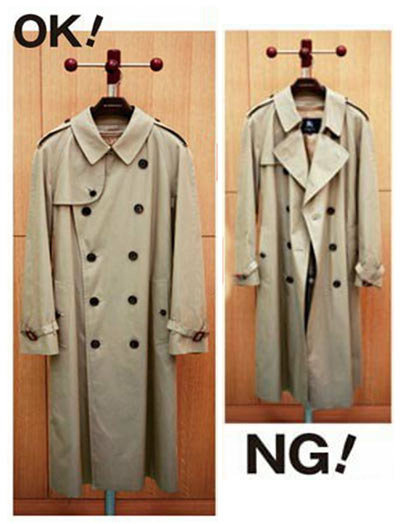 トレンチコート 吊るし方