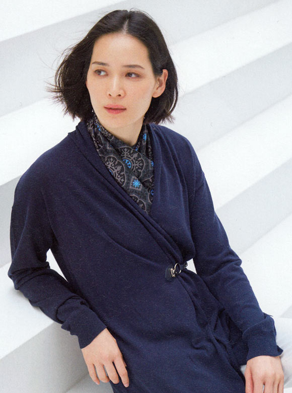 40代ストール 巻き方