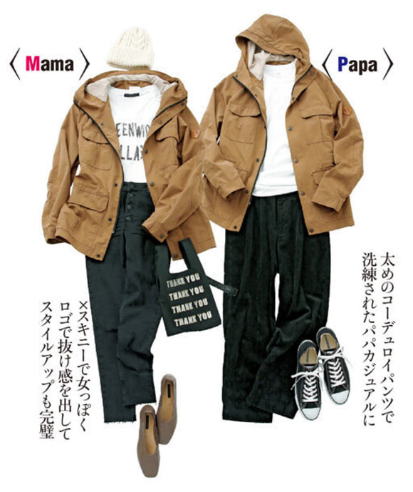 H&M 夫婦シェアコーデ